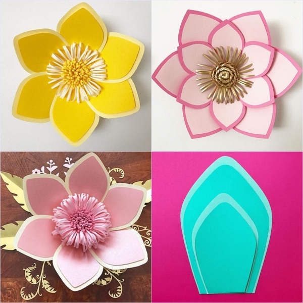 Moldes de flores gigantes de papel - giant flower