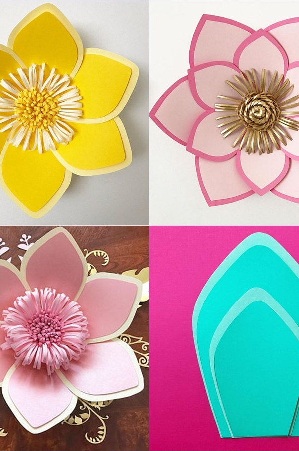 Moldes de flores gigantes de papel - giant flower