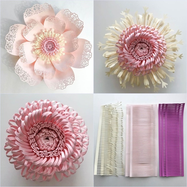 Moldes de flores gigantes de papel - giant flower
