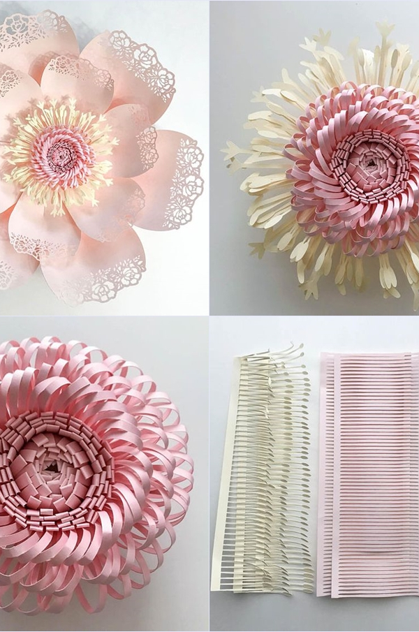 Moldes de flores gigantes de papel - giant flower