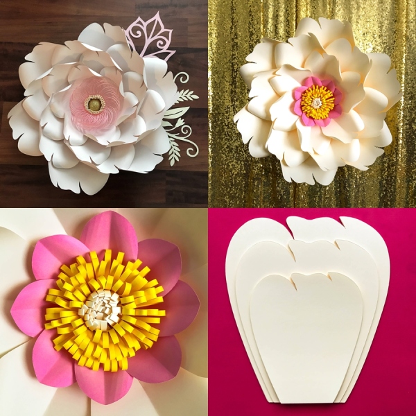 Molde de flor de papel gigante - giant flower
