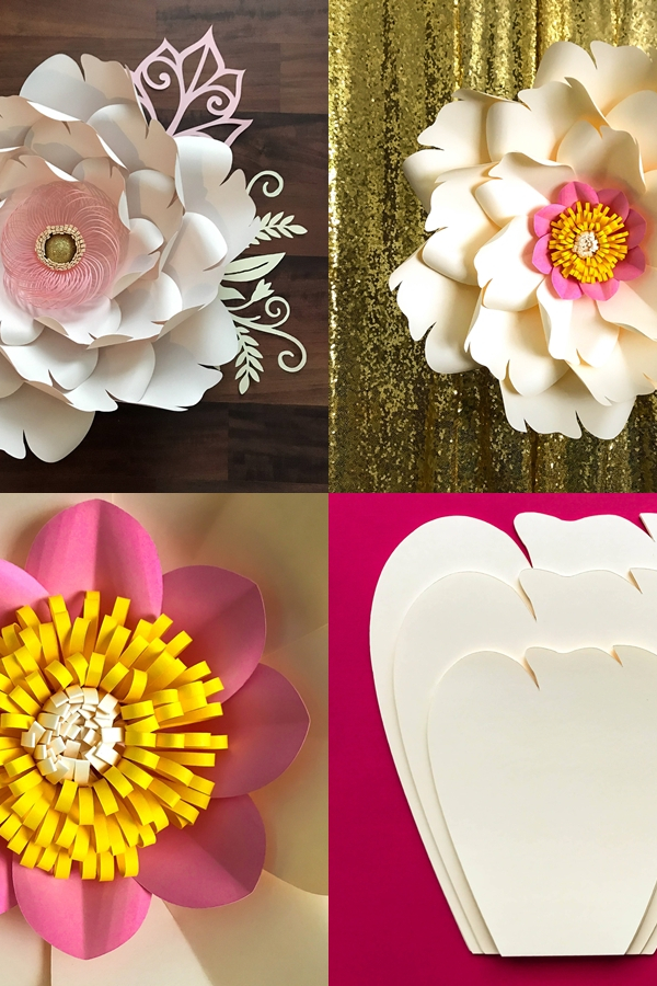 Molde de flor de papel gigante - giant flower