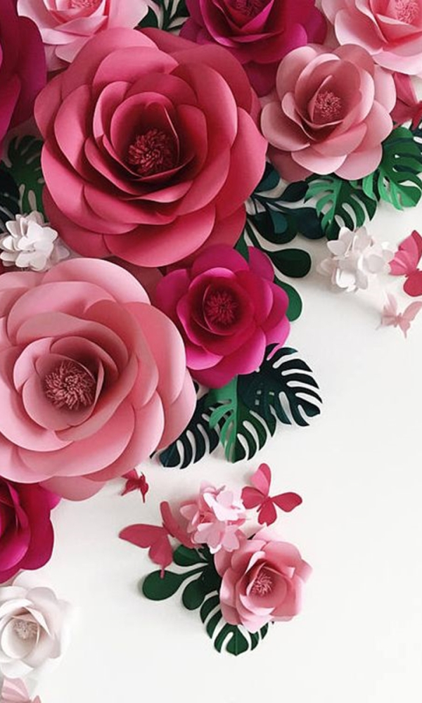 Molde de flor de papel gigante - giant flower