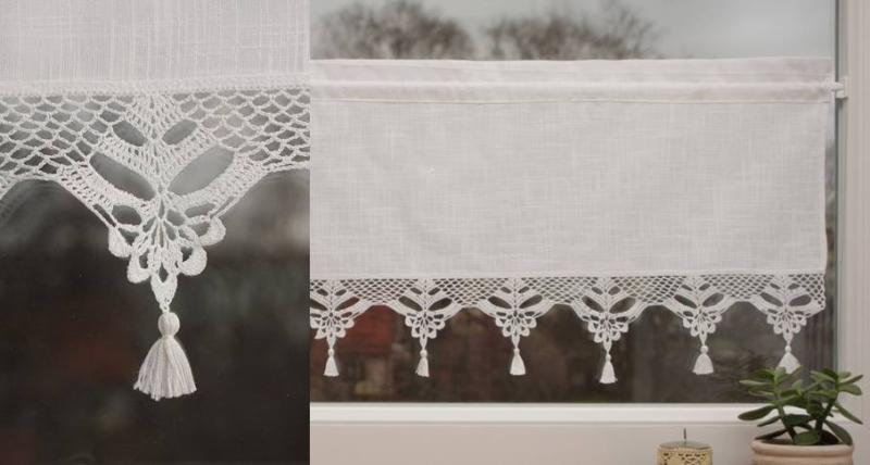 DIY - Bicos de crochê na cortina