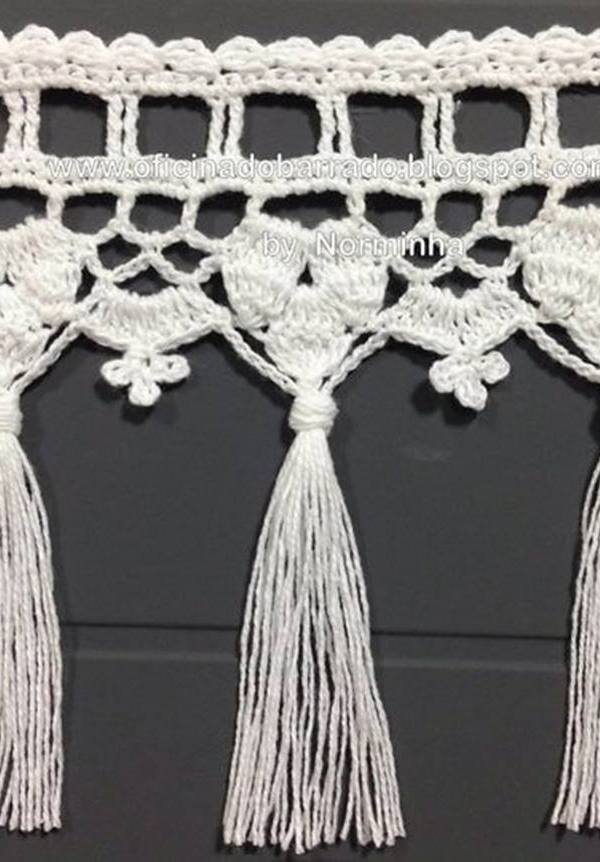 DIY - Bicos de crochê na cortina