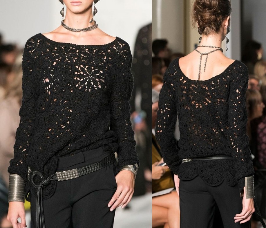 Blusa de crochê