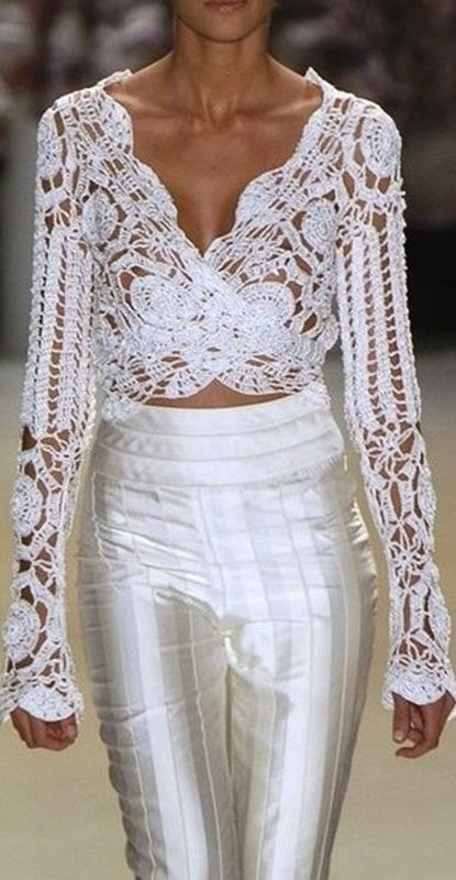 Blusa de crochê