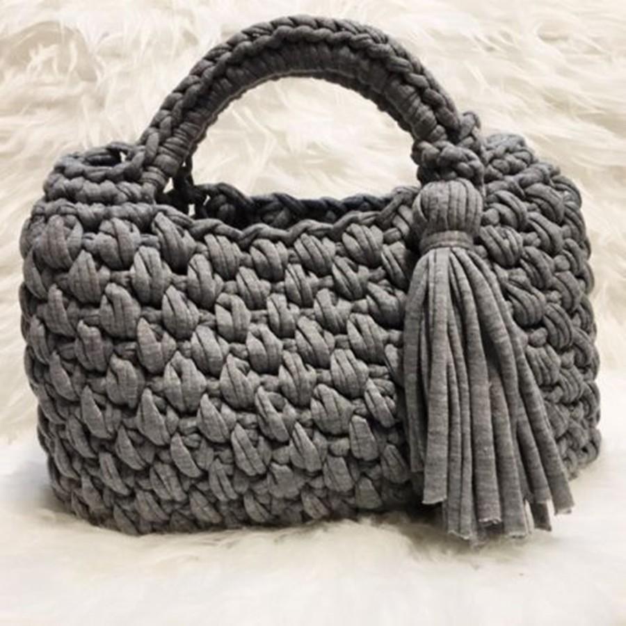 faça e lucre - bolsa de fio de malha