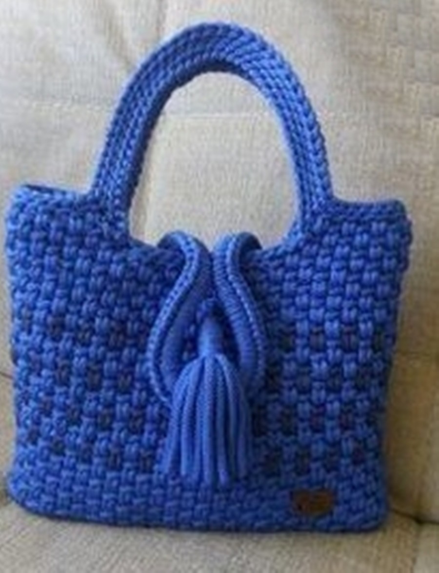 faça e lucre - bolsa de fio de malha