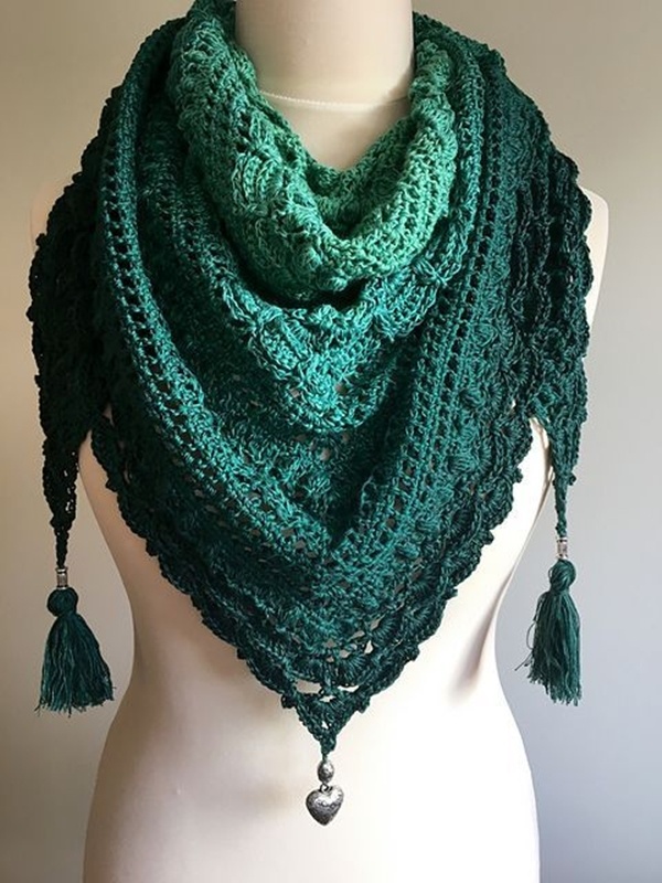 16 ideias de  xales de crochê coloridos