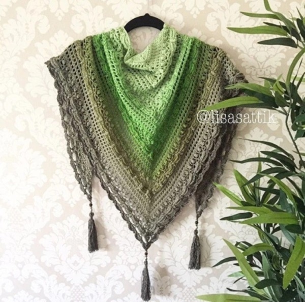 16 ideias de  xales de crochê coloridos