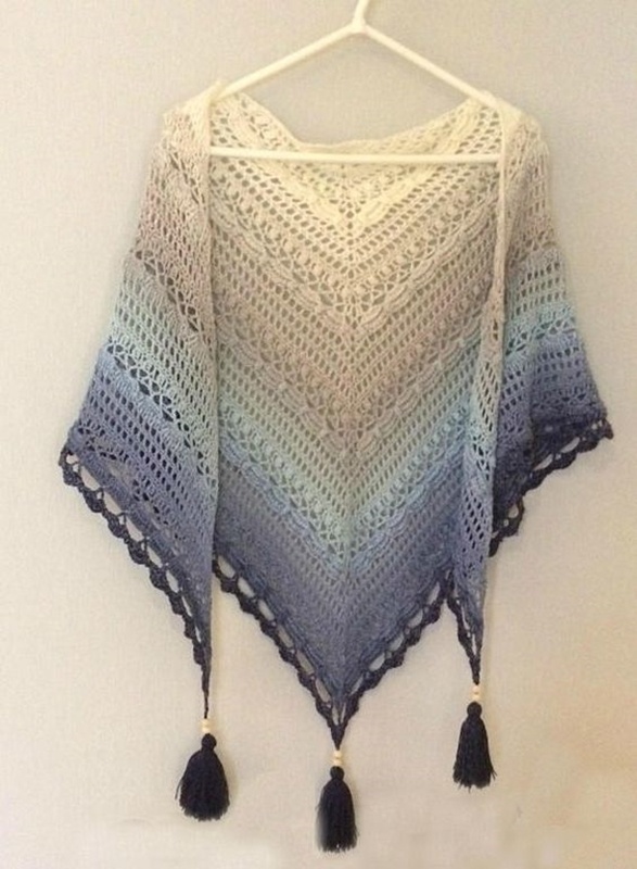 16 ideias de  xales de crochê coloridos