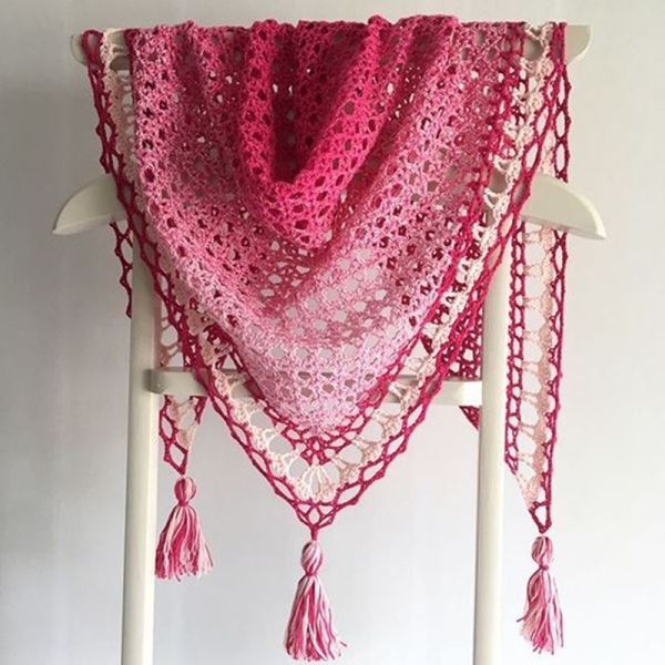 Faça você mesma - xale de crochê colorido