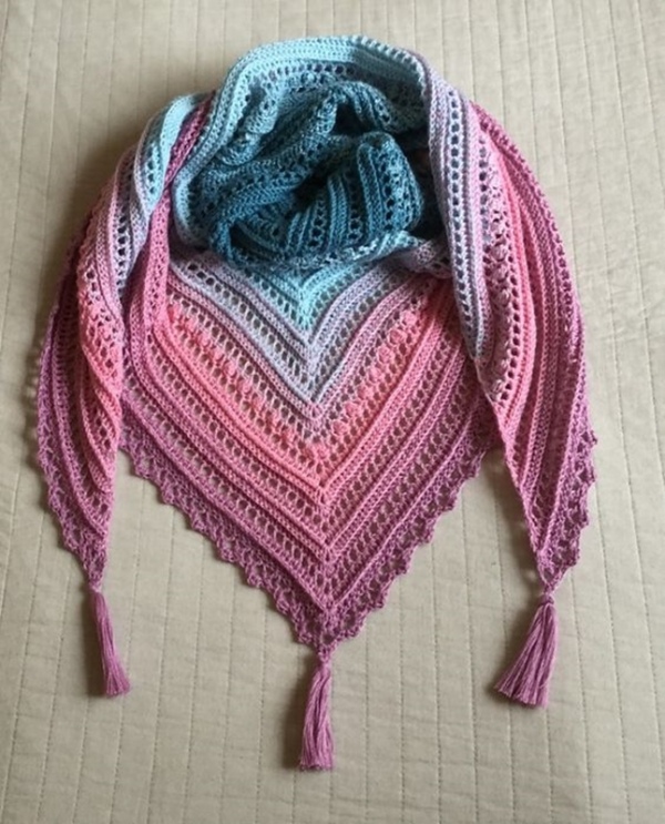 16 ideias de  xales de crochê coloridos
