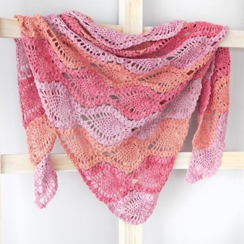 Faça você mesma - xale de crochê colorido