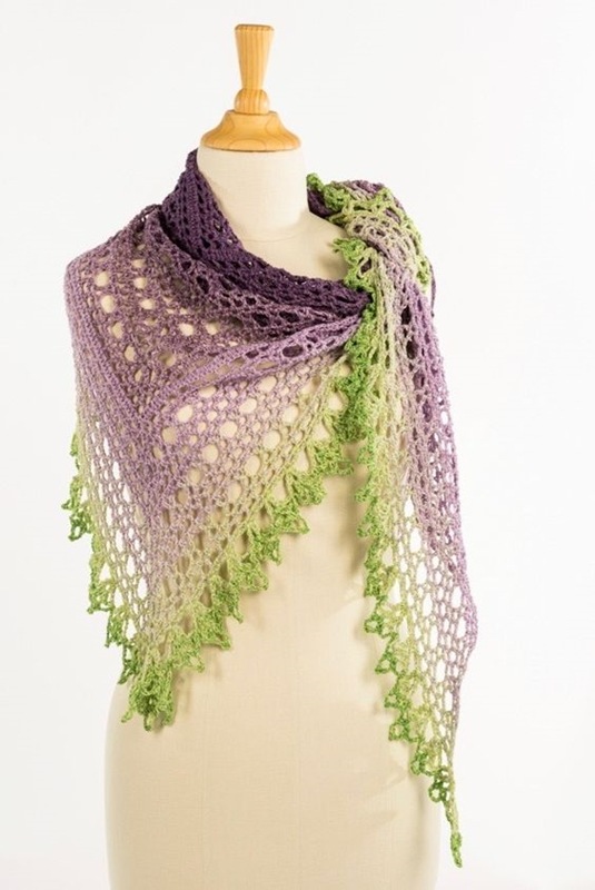 Faça você mesma - xale de crochê colorido