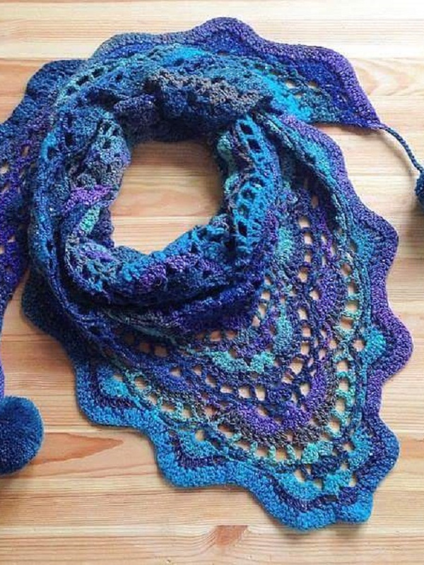 16 ideias de  xales de crochê coloridos