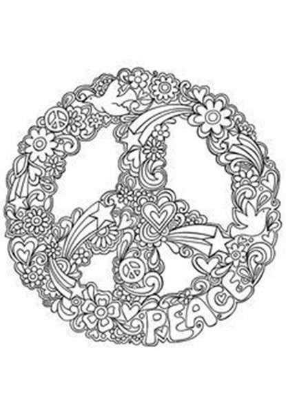 DIY Decor : Paz e Amor - o símbolo da Paz - para pintar