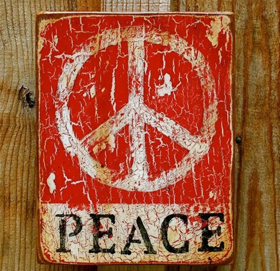 DIY Decor : Paz e Amor - o símbolo da Paz - quadro