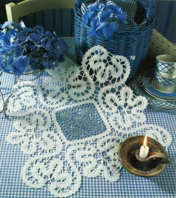 Faça você mesma - toalha com crochê de Bruges