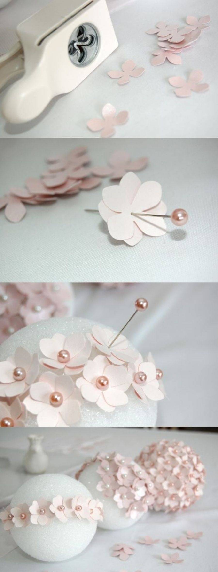 Passo-a-passo de enfeites com flores de papel