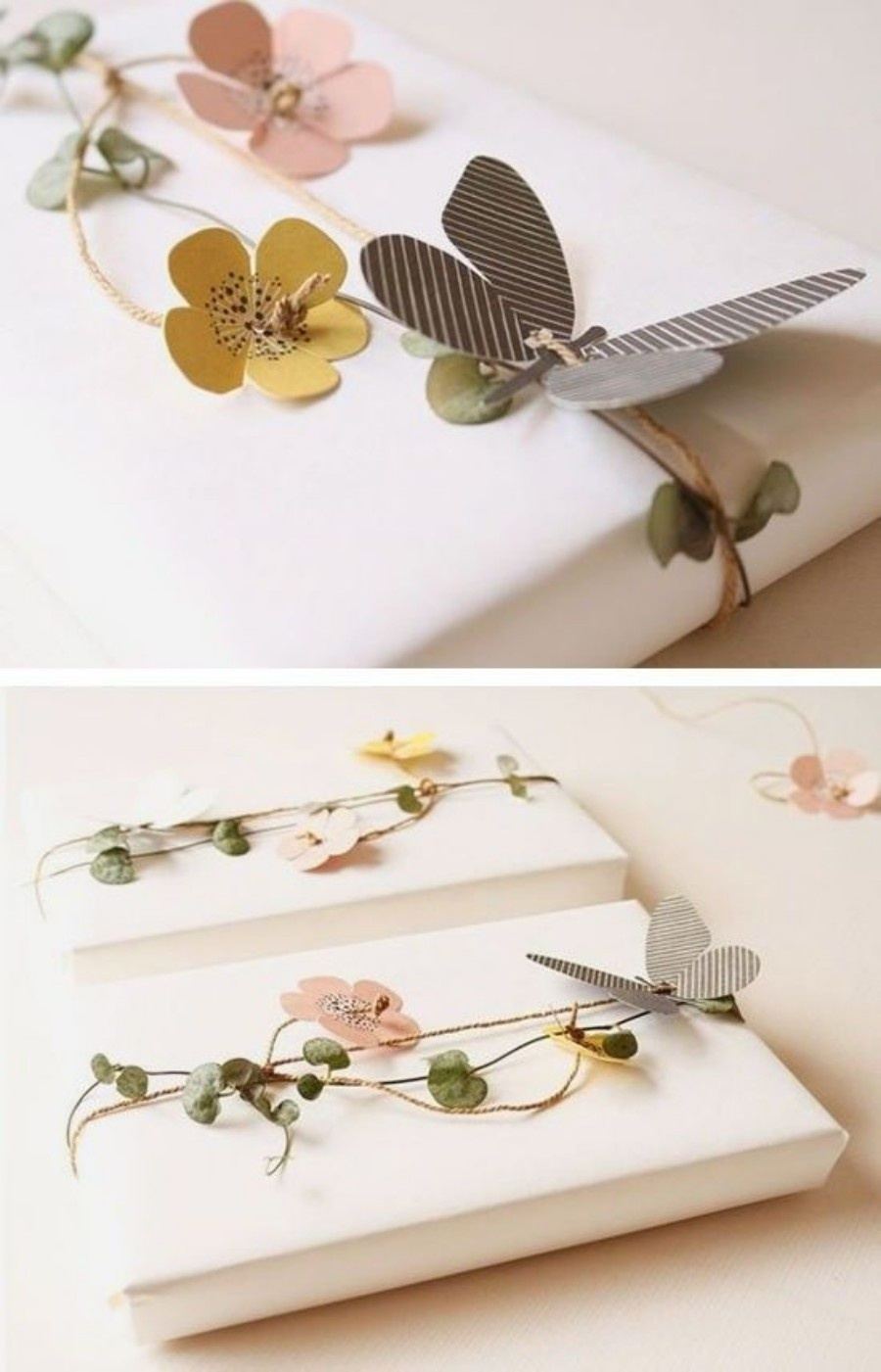 DIY: embalagens com efeites de flores de papel