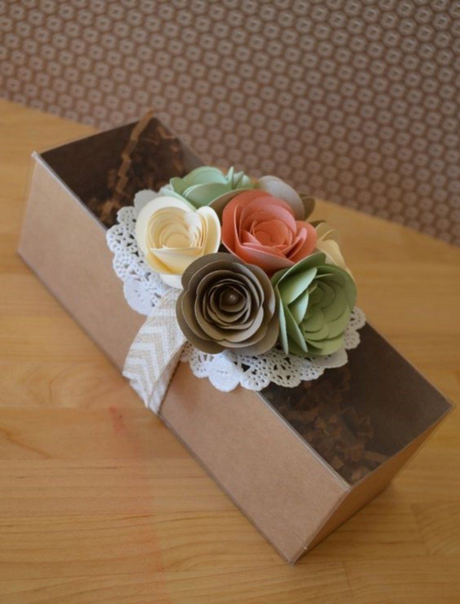 DIY: embalagens com efeites de flores de papel