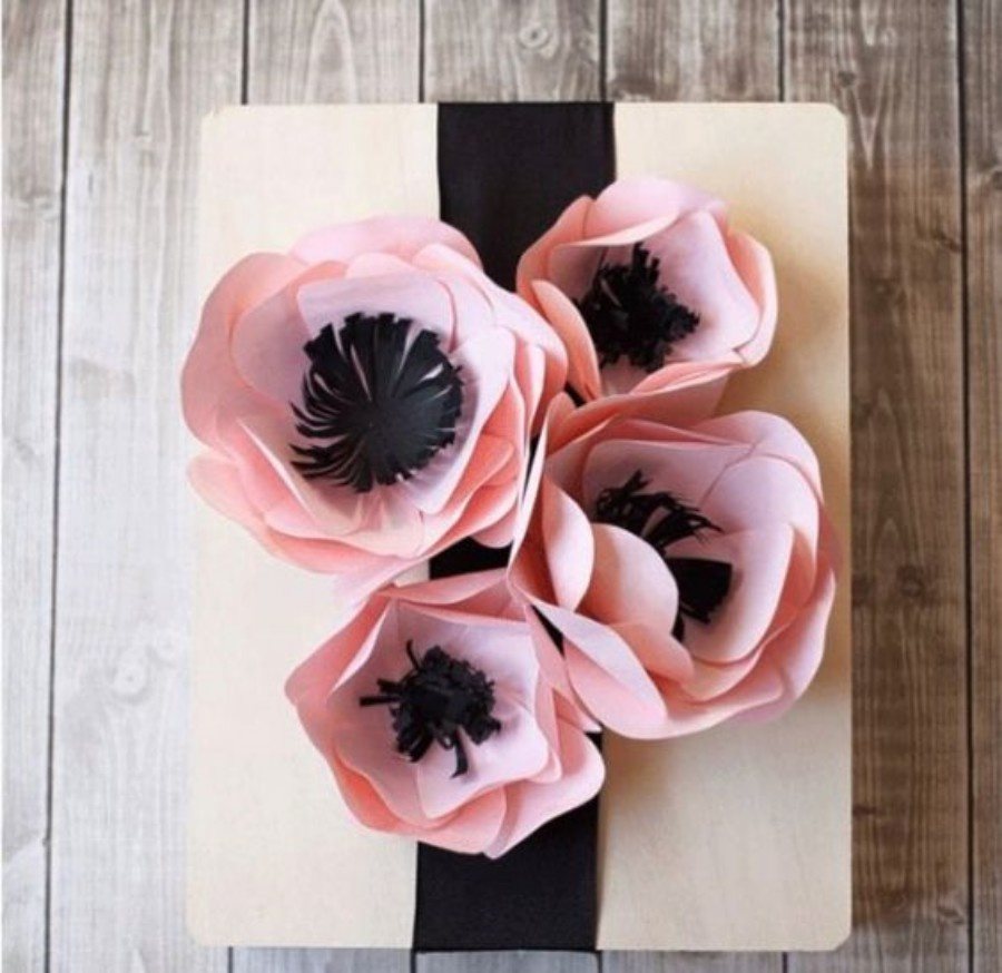 DIY: embalagens com efeites de flores de papel