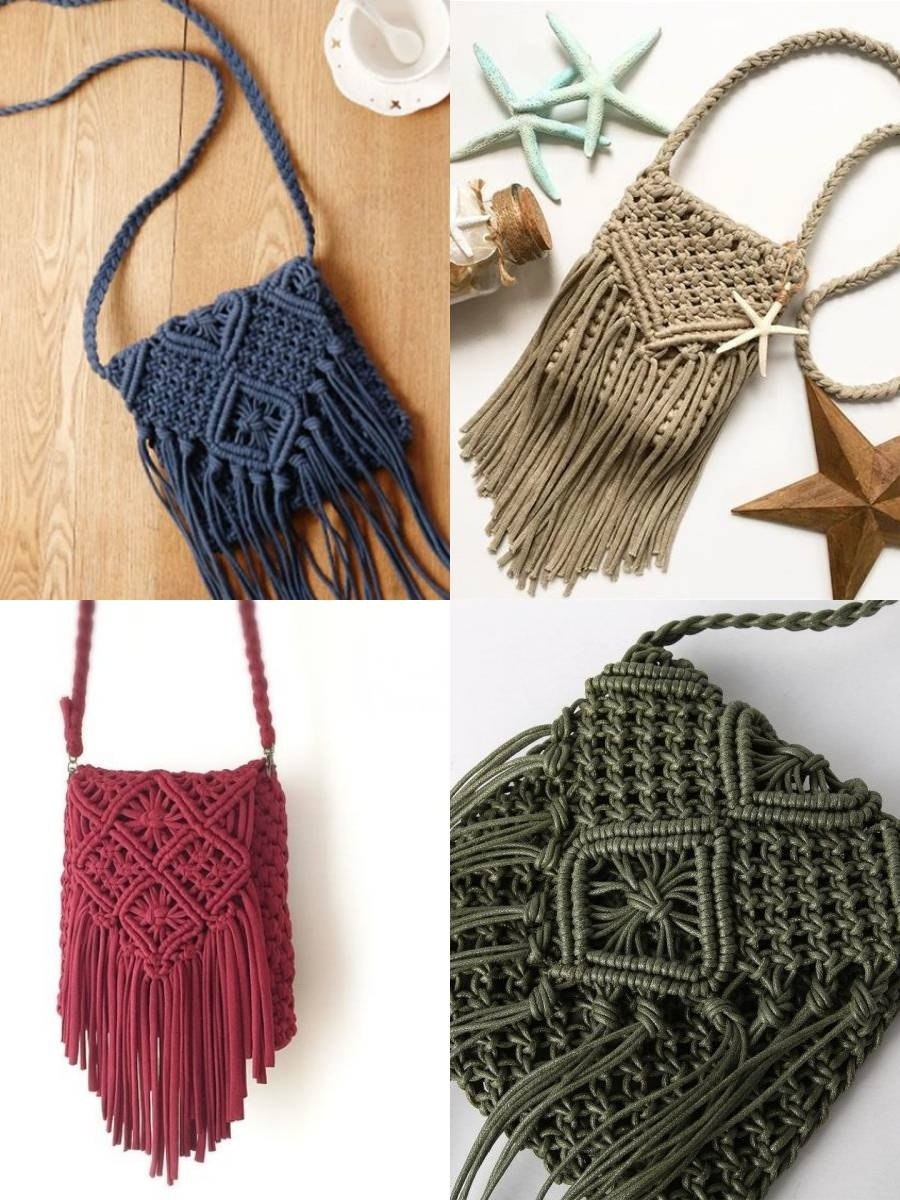 12 Ideias para fazer sua bolsa de macramê