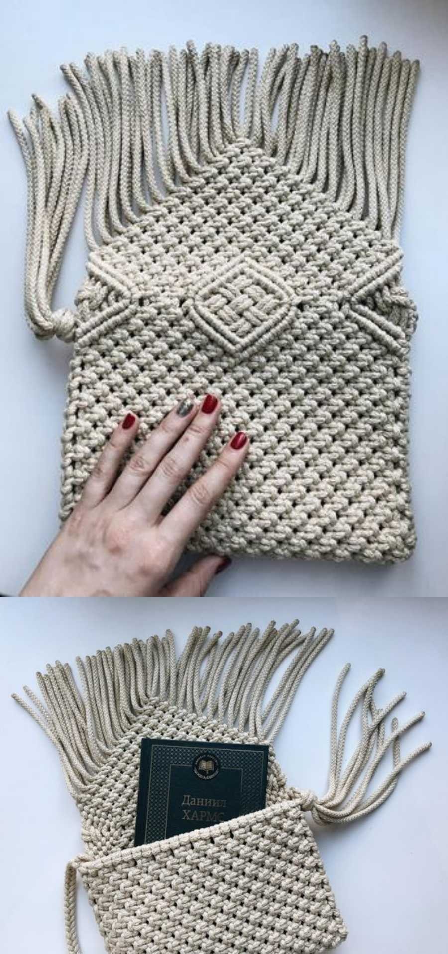 12 Ideias para fazer sua bolsa de macramê