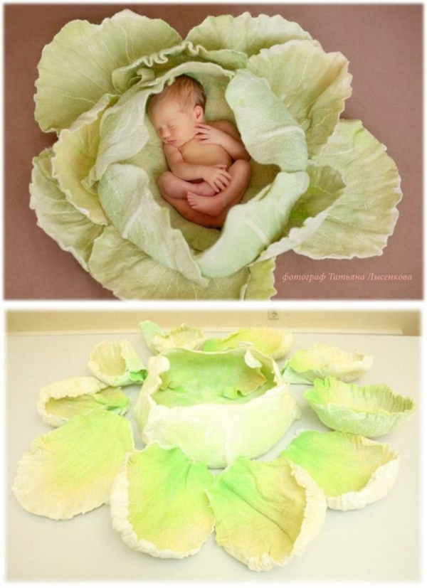 Newborn em flor gigante de papel