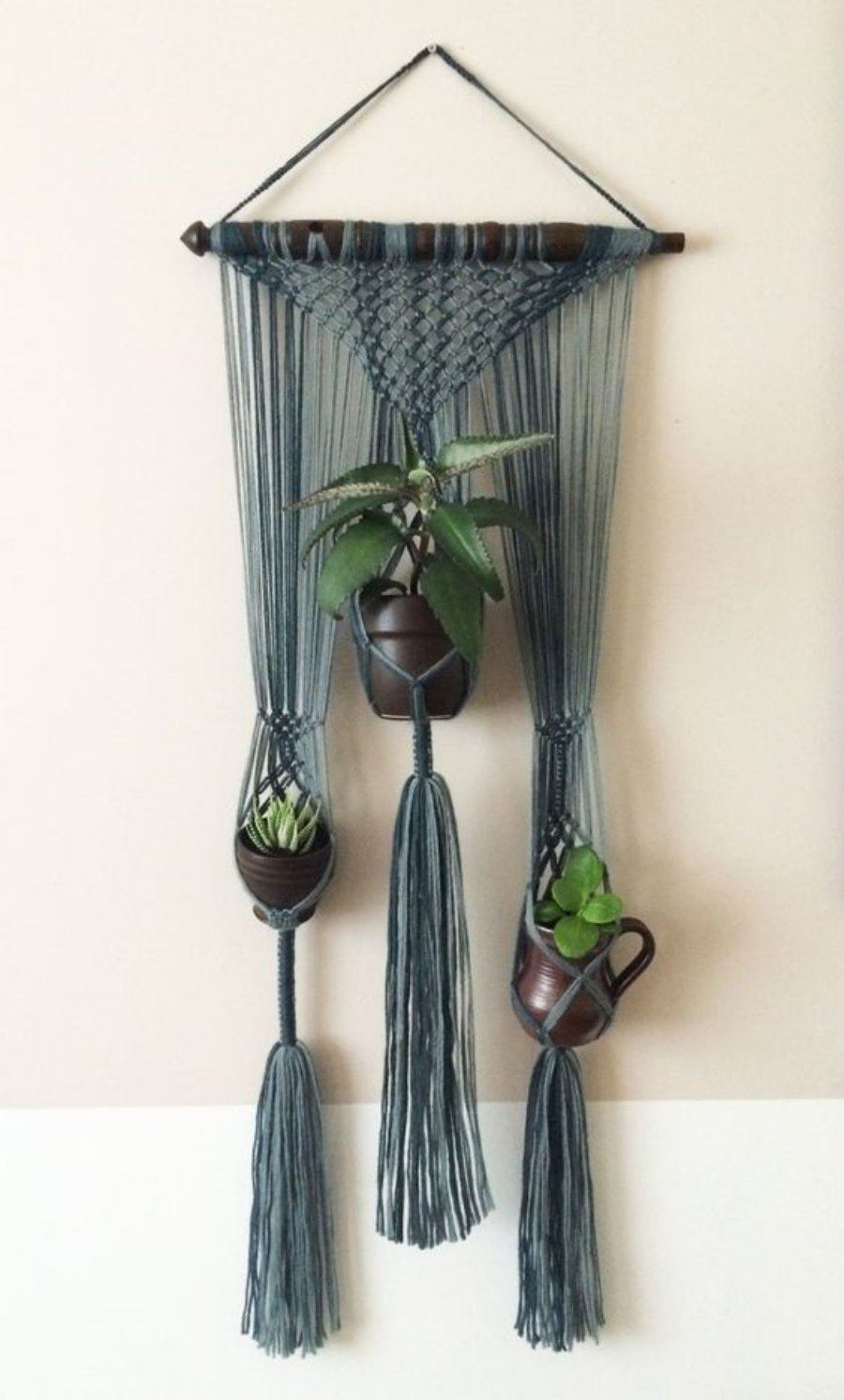 Faça e decore : Suporte para vaso em macramê