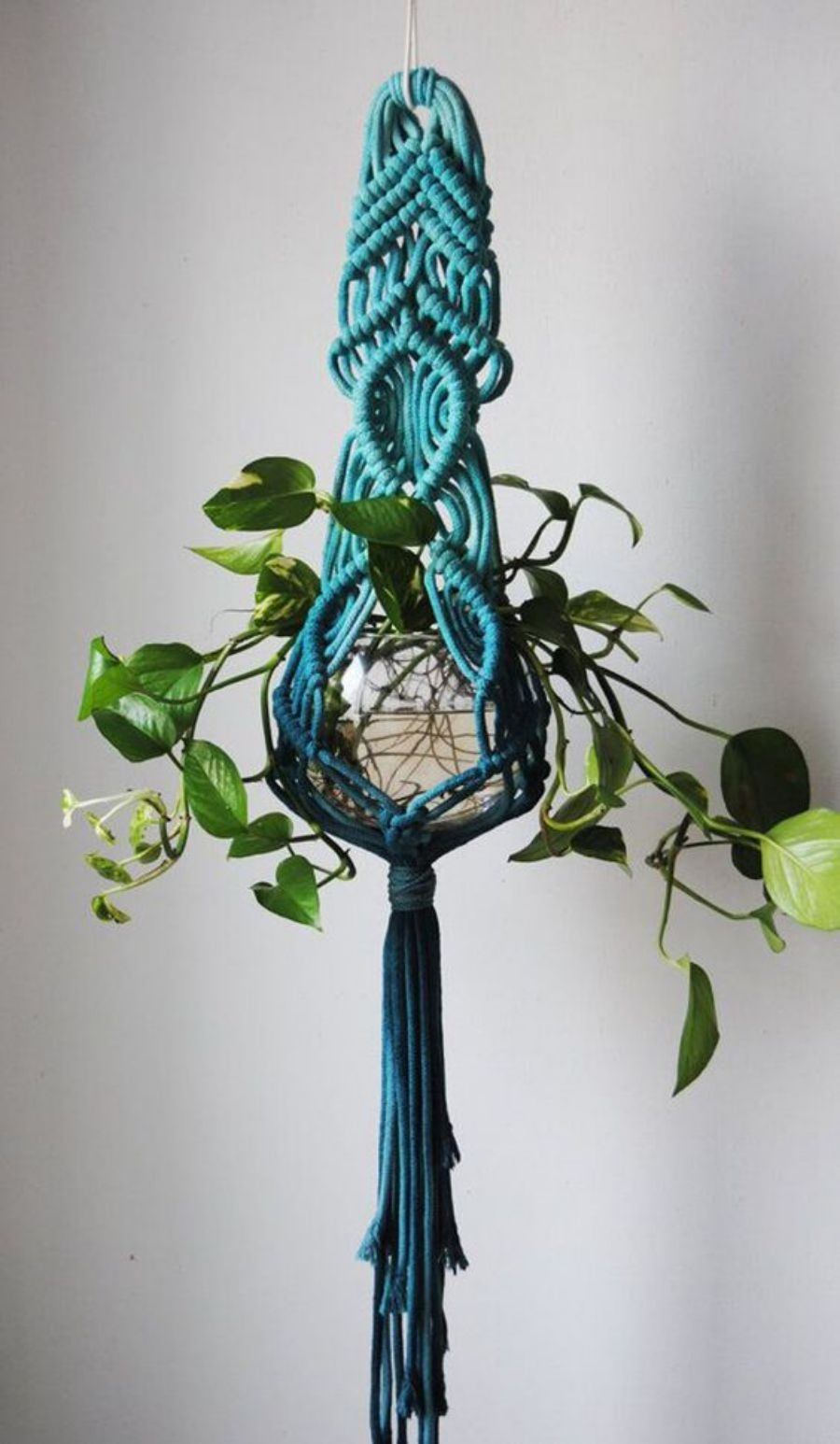 Faça e decore : Suporte para vaso em macramê