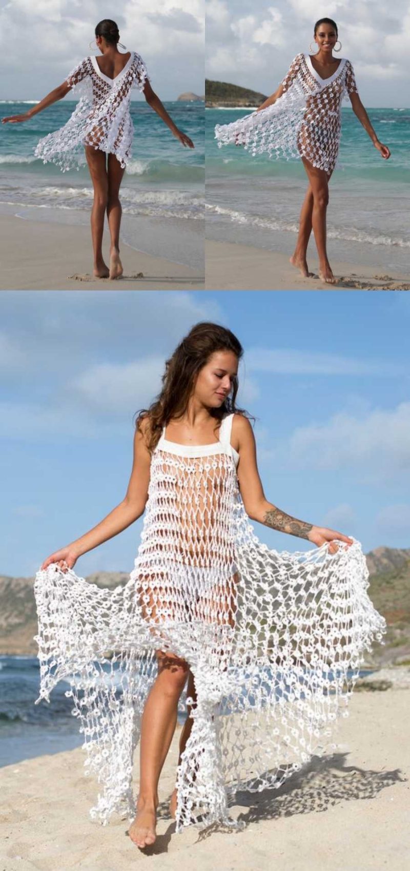 É verão! 16 modelos de saída de praia em crochê para copiar