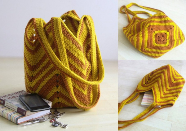 DIY: 12 Ideias de bolsa de crochê #1