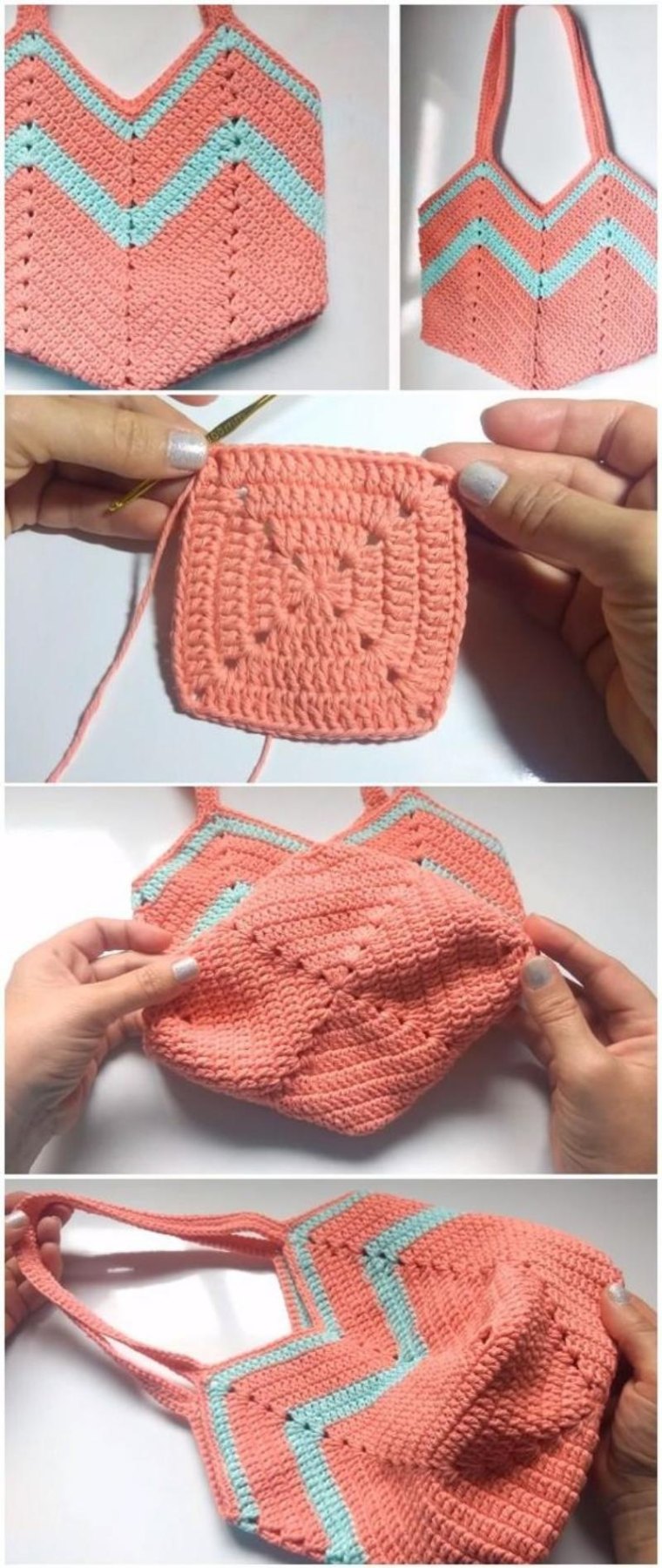 DIY: 12 Ideias de bolsa de crochê #1 +Dicas