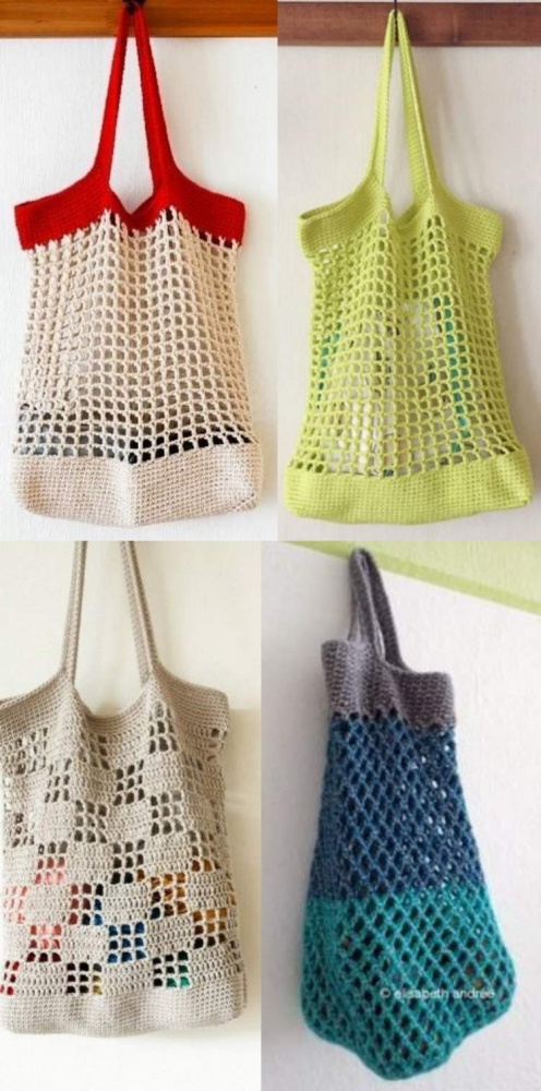 Copie: 20 Modelos de bolsa sacola de crochê
