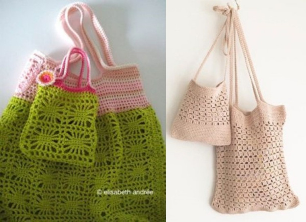 Copie: 20 Modelos de bolsa sacola de crochê