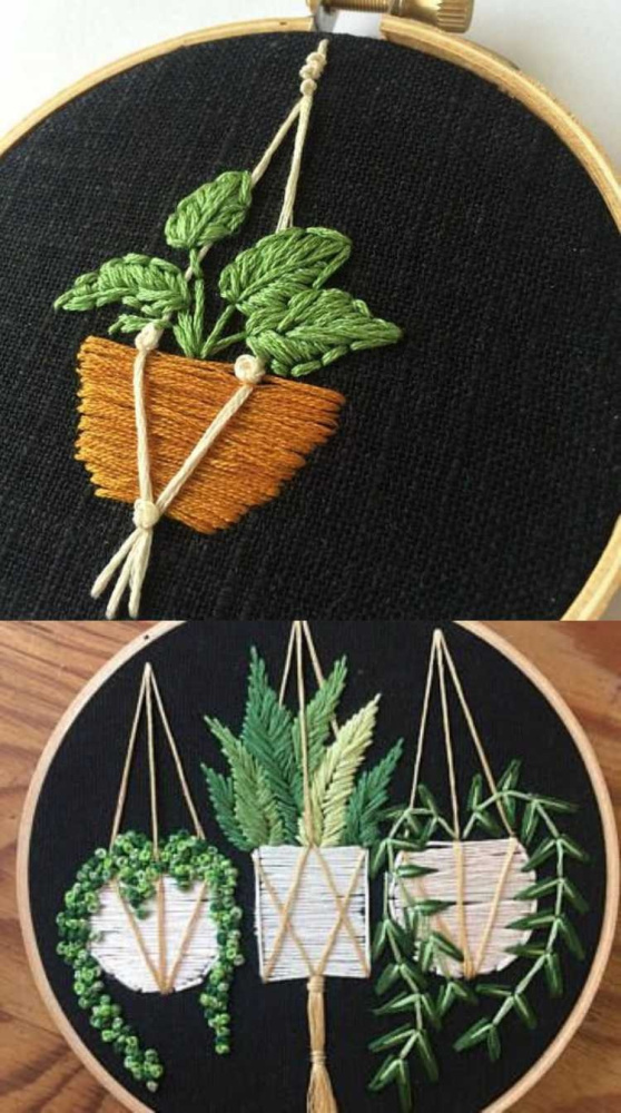 DIY - Mini bordado com cactos e suculentas