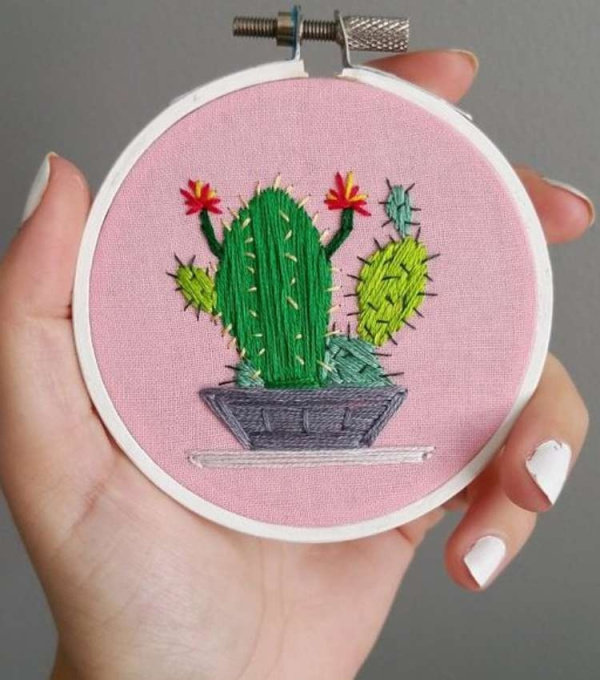 20 ideias para decorar bordando cactos e suculentas