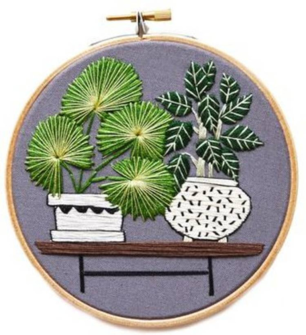 DIY - Mini bordado com cactos e suculentas