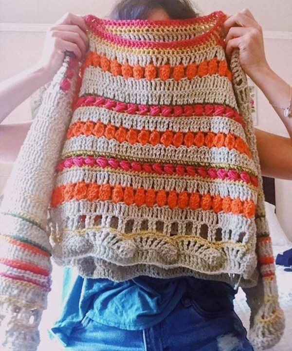 Tendência: Blusa de crochê - 16 inspirações