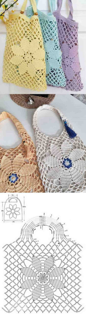 21 ideias de bolsas de crochê para se inspirar