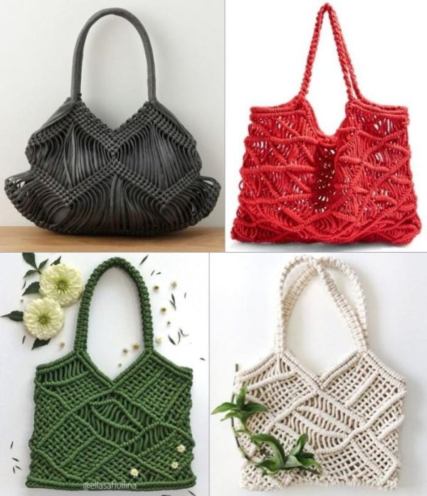 33 modelos de bolsa de macramê