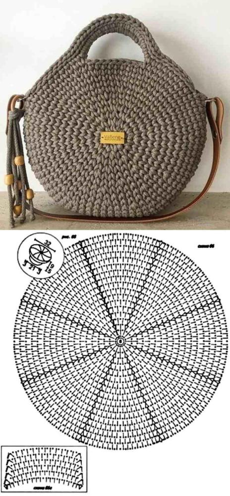 26 Lindos modelos de bolsa de crochê e gráficos