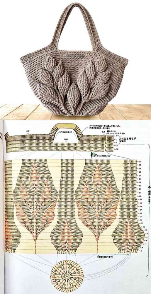 26 Lindos modelos de bolsa de crochê e gráficos