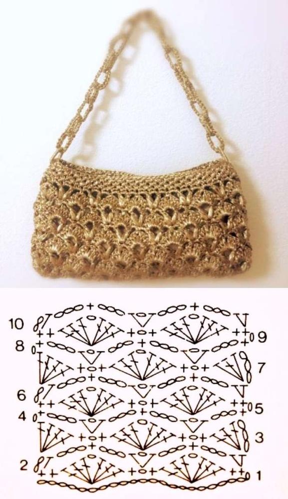 26 Lindos modelos de bolsa de crochê e gráficos