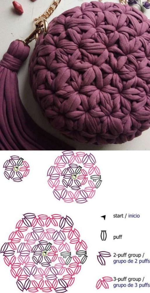 26 Lindos modelos de bolsa de crochê e gráficos