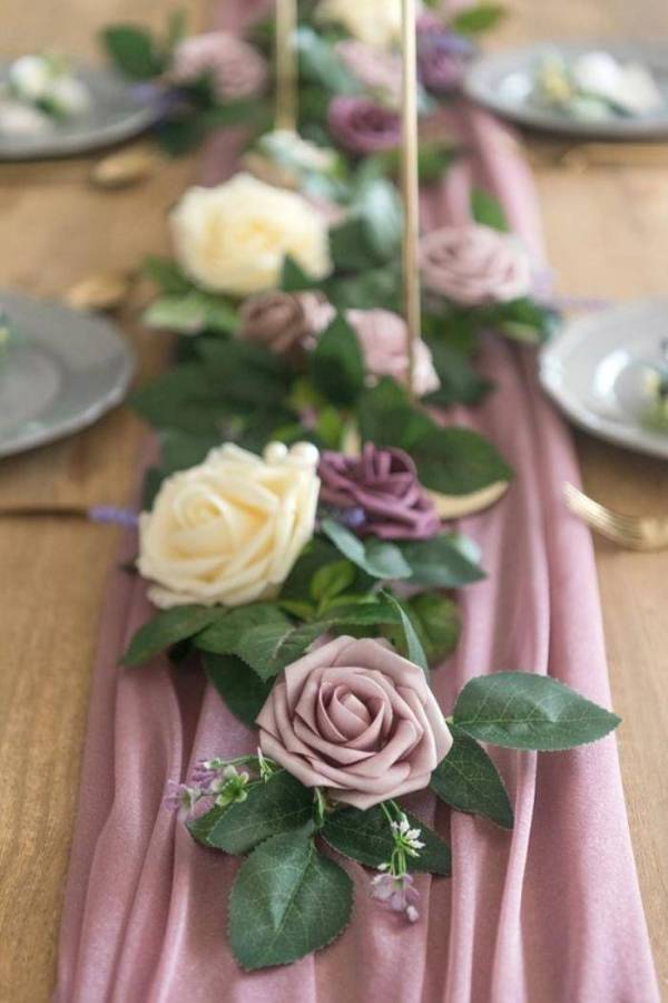 28 Ideias para decorar a festa de bodas de rosa