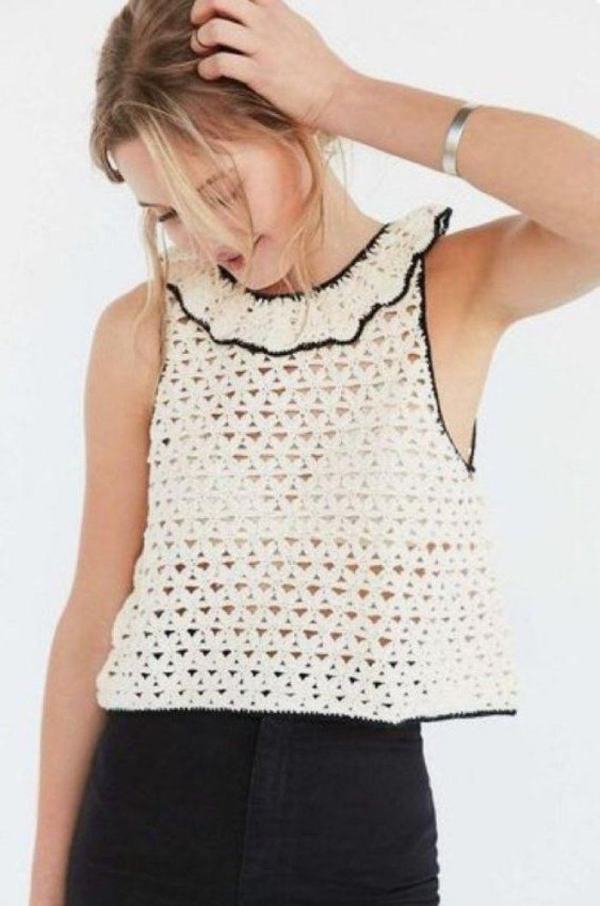 20 Modelos atuais de blusa de crochê